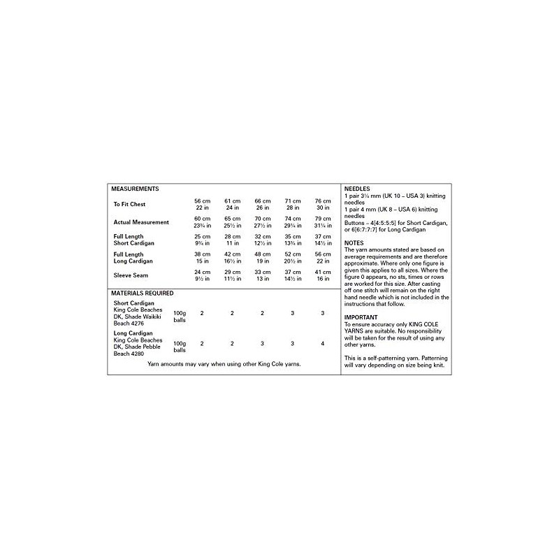King Cole 5422 Knitting Pattern Girls Easy Lace Cardigans in