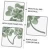 CORHAD 5pcs Four Leaf Embroidery Autumn Paper Stickers Embroidered Patches