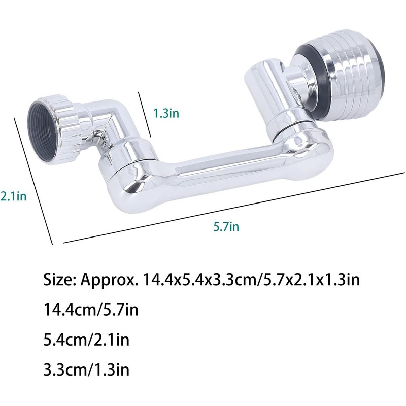 Aireador Extensor de Grifo Giratorio Giratorio de 1080°, 2 Modos