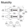 Musiclily Ultra Colorful Series Electric Guitar Tremolo Bridge Dual Tremolo