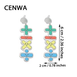 Math Earrings Multiplication Subtraction Dangle Stud Earring Mathematics Symbol Earrings For Math Enthusiasts (Math Earrings eu)