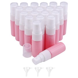 Ellbest 20pcs Glass Empty Sprayer Bottle 10ml Macaron Color Sample Pump Vial Refillable Mist Spray Perfume Cosmetic Storage Container Makeup Emollient Cream Emulsion Lotion Toiletries Liquid Jar Pot( Pink 10ml/0.33oz)