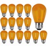 LRSUEYSKIN 15 Pack Orange LED Bulb S14 LED Relacement Bulbs