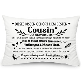 Yufansd Cousin Gift Cousin Pillowcase This Cushion Belongs to the Best Cousin Birthday Gift Decoration for Cushion Memory Cushion Cover 1 Piece 50 x 75 cm (Cousin)