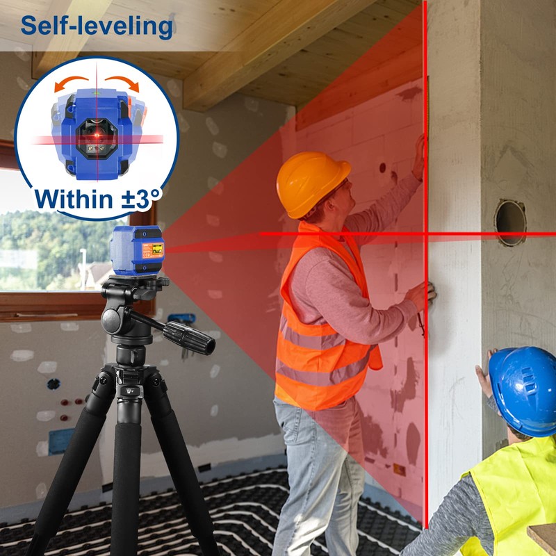 Laser Level 33-50 Feet Self-Leveling Line Lasers with Horizontal &