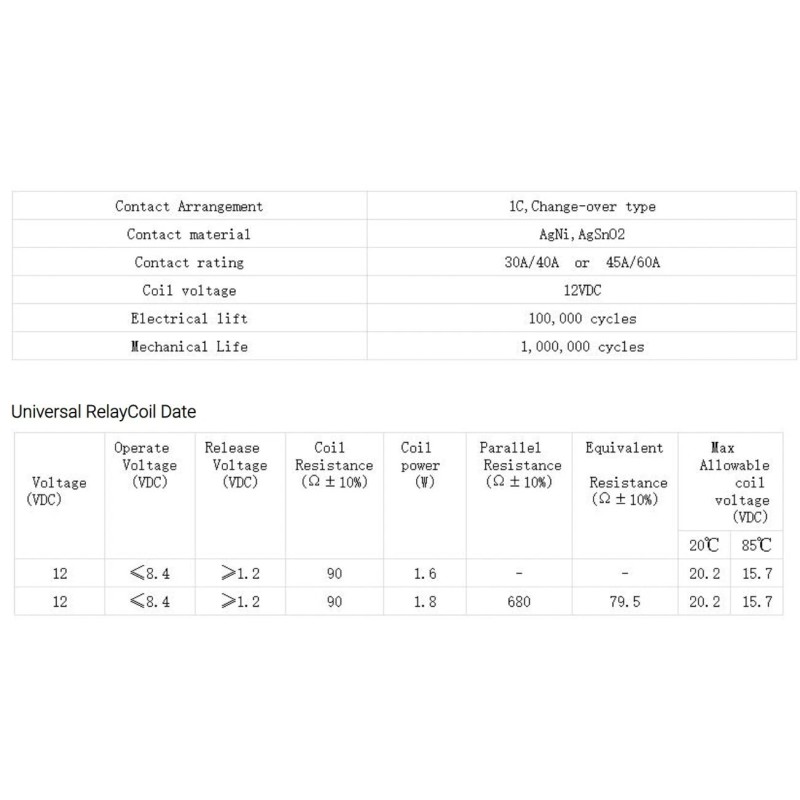MEISHUO Automotive Relay, MAH-S-112-C-3, MEISHUO, 30/40A 14VDC, 12VDC