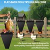 Kisotay Medium Size Chicken Cone, Heavy-Duty Steel Poultry Restraining Cones