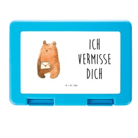 Mr. & Mrs. Panda Lunch box bear "Ich vermisse dich" - gift, teddy, lunch box, teddy bear, friend, unhappy in love, love, lunch box, girlfriend, lunch box, snack box, lunch box