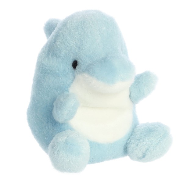 Aurora® Adorable Palm Pals™ Clicks Dolphin™ Stuffed Animal - Pocket-Sized Fun - On-The-Go Play - Blue 5 Inches