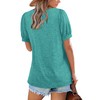 Zwurew - Camisetas casuales de verano para mujer, cuello cuadrado,