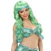 WIDMANN 04405 Mermaid Wig Green/Blue