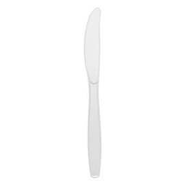 Kaya White Disposable Plastic Knives - 7.5" (Pack of 100) - BPA-Free, Recyclable, & Durable Catering Solution - Perfect for Parties, Catering & Everyday Use