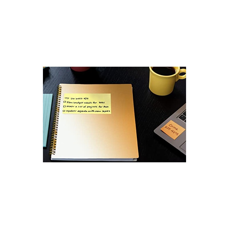 Notas Post-it, Amarillo canario, 5 Pads