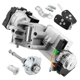 Ignition Switch Lock Cylinder Assembly w/Remote Key (ID46 Chip 433MHZ Freq), Compatible with 2012-2014 Honda Civic 1.8/2.4L, Left Door/Fuel Cap Lock, Replaces# 72185-TR0-A01