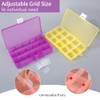 Opret 4 Pcs Bead Storage Box, 15 Grids Plastic Jewellery