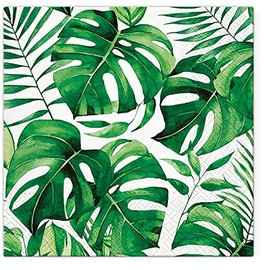 20 Napkins Jungle Leaves Monstera | Jungle | Jungle | Leaves | Tropical | Exotic | Summer | Table Decoration 33 x 33 cm