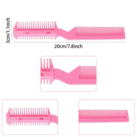 Miaija 3 Pieces 3 Colors Hair Cutter Combs Double Sided Hair Thinner Comb with Hair Cutter Razor Comb Edge Hair Removal Tool for Hair Cutting and Styling