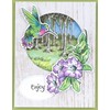 Stampendous Cling Stamp-Hummingbird Vine, Grey