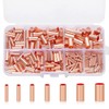 Glvaner Small Pipe, Copper Crimp Terminal, Splice, Terminal Sleeve, Copper