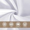 sancua White Tablecloths for 6 Foot Rectangle Tables, 6 Pack