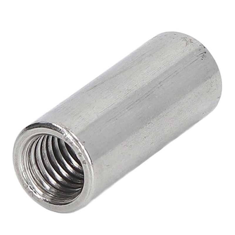10PCS Round Coupling Nuts 304 Stainless Steel Female Thread Cylindrical