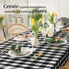 Bouiexye 4 Pack Disposable Table Cloth Black Gingham Plastic Tablecloth