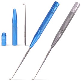 Greensen Fish Hook Remover Tool, 2Pcs Fishing Hook Quick Removal Device mit 360° Spiralnadel & Magnetischer Saugkraft für Süßwasser- und Salzwasser-Angler Blau Grau (Blau + Grau)