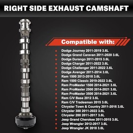 USTAR Right Side Exhaust Camshaft for Jeep, Dodge, Chrysler & Ram 3.6L V6 Models 05184378AH, 5184378AE, 5184378AF, 5184378AD, 5184378AG