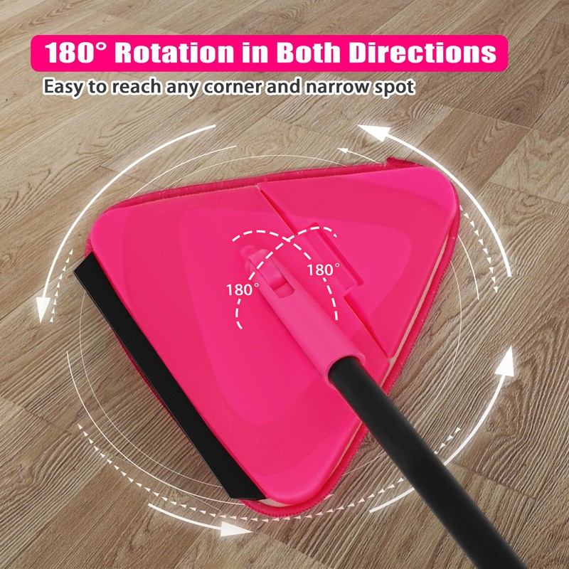 JEHONN Wall Mop with Long Handle 80 inches, Upgraded 180°