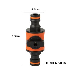 Amazleer 2 Pcs Garden Hose Connectors, Double-Tap Nozzle Valve for Hozelock Connectors ABS Compatible with Hozelock Tap Two-Way Double Connector, Durable Shut-Off Valve (2)