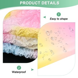 M METERXITY 20-Sheet Flower Wrapping Paper, Waterproof Floral Wrapping Pearlescent Paper for Bouquets/Gift Packaging [Gradient Red Yellow]