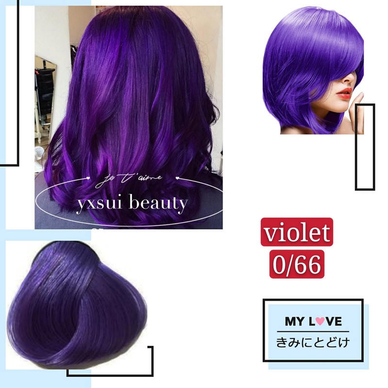0/66 Purple/Violet Hair Color Dye PROFESSIONAL COLOUR CREAM 100ML