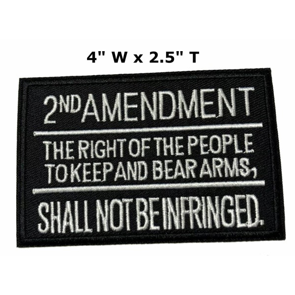Superheroes Gear 2ND Amendment Rights 2A Patch Embroidered Hook Loop