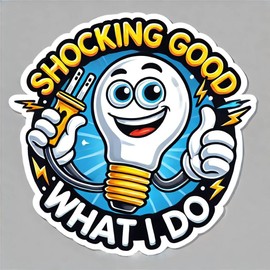 3 pcs Shocking Good Electrician Hard Hat Stickers, for Hard Hat, Window, Car Electrical Safety Helmet Union Decals