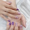 [ALLEVG]ネイルチップ 24枚入 パープル 春夏 花 人気 和風 かわいい シンプル おしゃれ