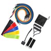 16PCS Exercise Tube Band 5 Colors TPE Stretchy Stackable Resistance