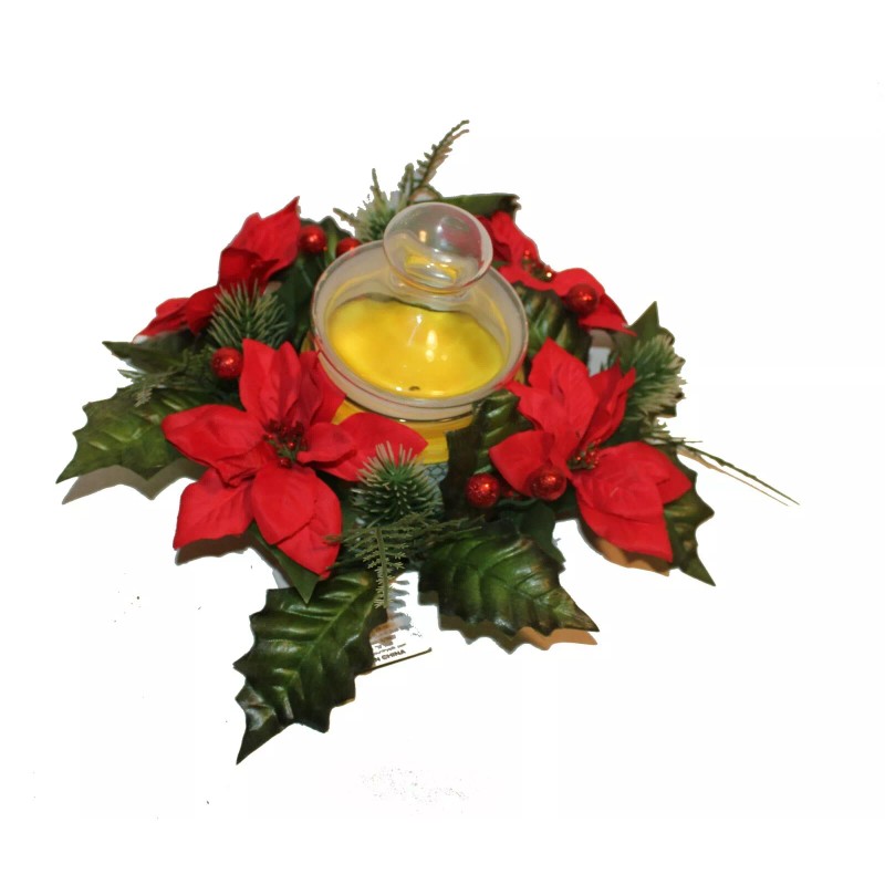Country Silk Deluxe 12" Christmas Candle Ring for 4.5" Pillar