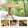 Costway Wooden Dining Table Kitchen Round Dining Table Dining Room