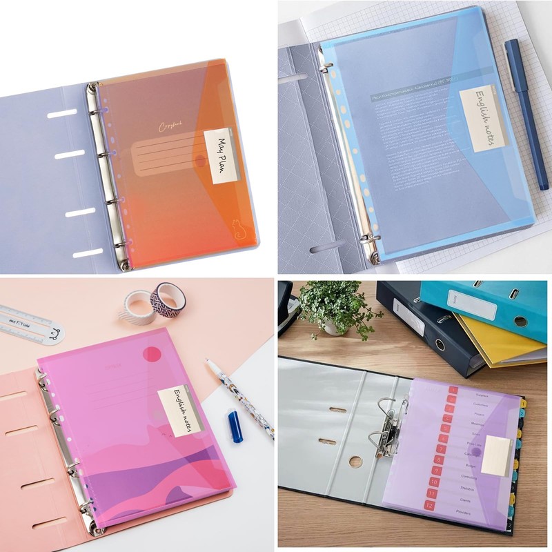BEASAFY Pack of 16 A4 Document Wallets Filing 8 Colours