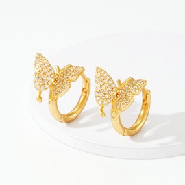 Jenosy Earrings Women's Delicate Gold Earrings Girls Fashionable Lightweight Hoop Earrings Chunky Cartilage Huggie Earrings Hypoallergenic Earrings 18K Gold-Plated Women's Fashion Jewellery for Women