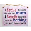 HmHome Wooden plaque - I smile because you are my