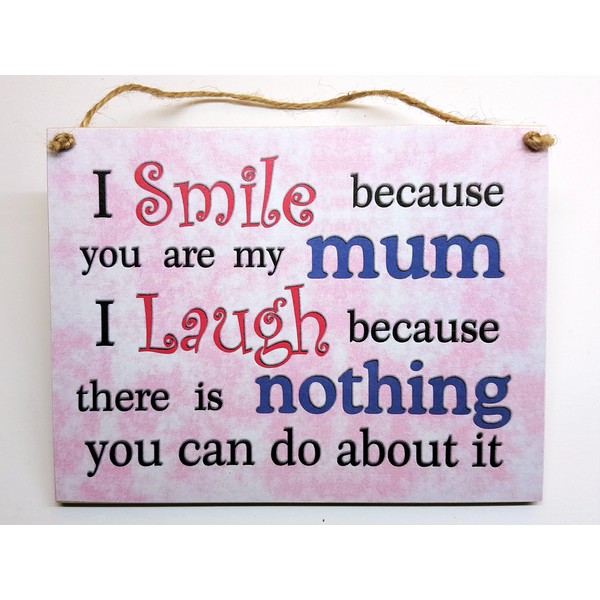 HmHome Wooden plaque - I smile because you are my