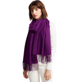 maamgic Women's Scarf Pashmina Shawls and Wraps for Evening Dresses Travel Office Winter Wedding Cashmere Feel Large Scarves Purple