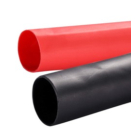 Young4us 2 Pack 3/8" Heat Shrink Tube 3:1 Adhesive-Lined Heat Shrinkable Tubing Black&RED 4Ft