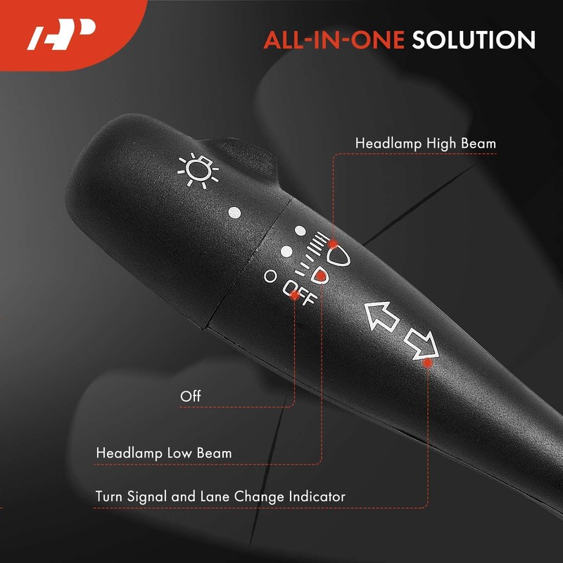 A-Premium Turn Signal Switch, Headlight Dimmer Multifunction Switch Compatible with