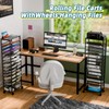 Ekisemio 15 Tier Rolling File Cart, Sturdy and Durable Desk