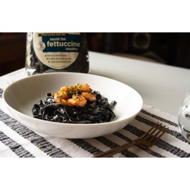 Al Dente Squid Ink Fettuccine, 10 Ounce Bag 283 g (Pack of 6)