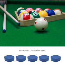 ECSiNG 50PCS 10mm Cue Tips Pool Billiard Replacement Tips with Storage Box for Pool Cues and Snooker Billiard Accessories Blue