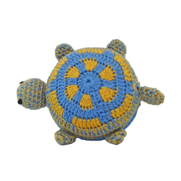 Tape Measure, Fun Handmade Crochet Designed Animals (Blue Turtle)
