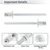 RATCHROLL 50 Pcs Open End Large Flange Blind Rivets 4.8mm